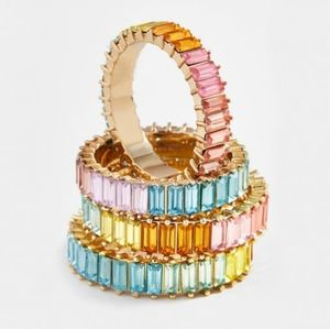 NWOT BAUBLEBAR Alidia Ring Mini Rainbow - Size 8
